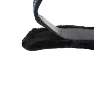 Antarès klassisk sadelgjord läderdel detalj liner svart
