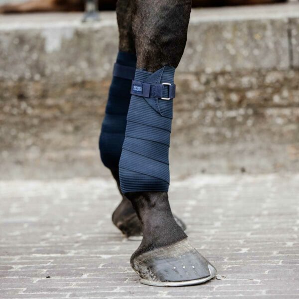 Kentucky elastisk benlinda på hästben mörkblå